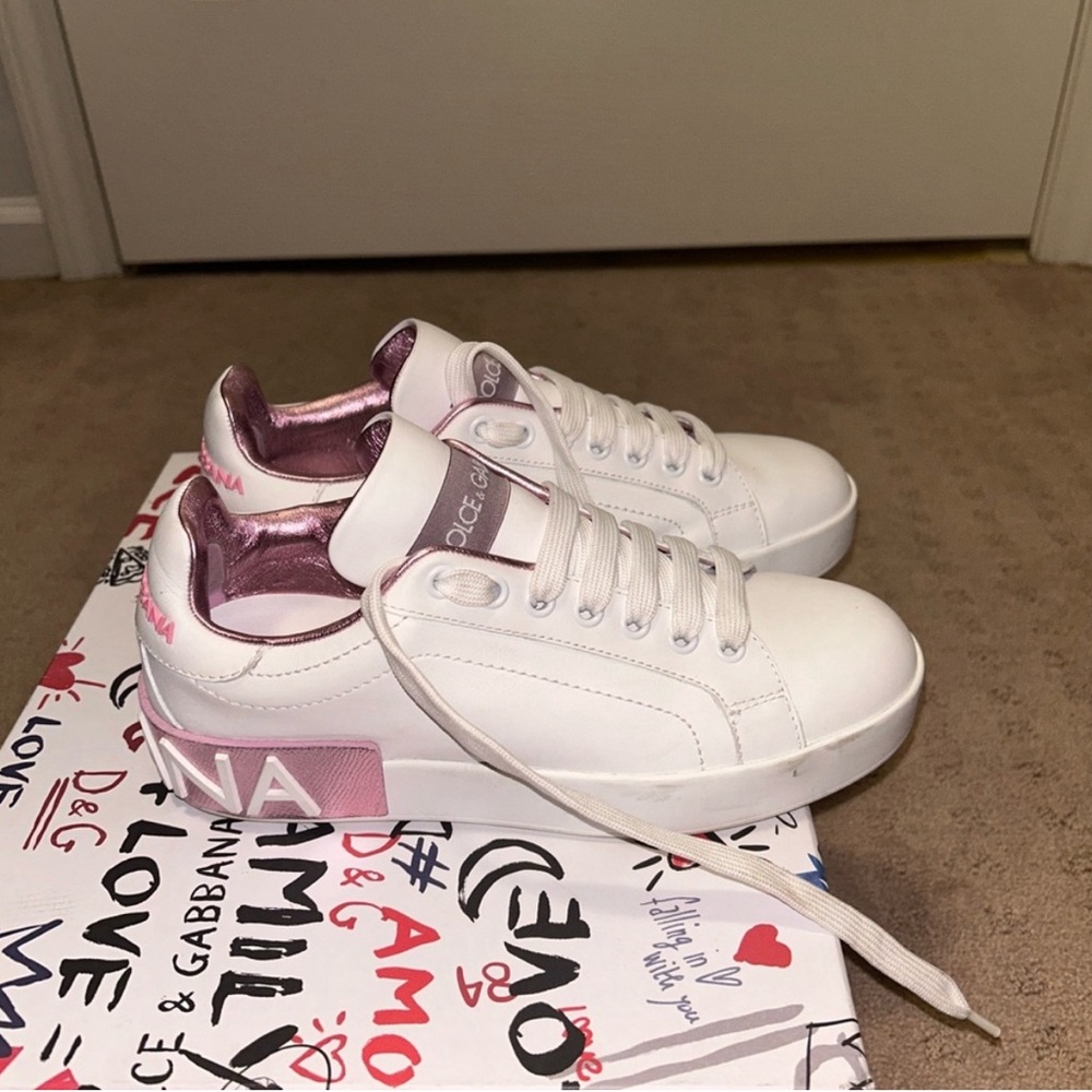 Dolce&Gabbana Pink Portofino Sneakers